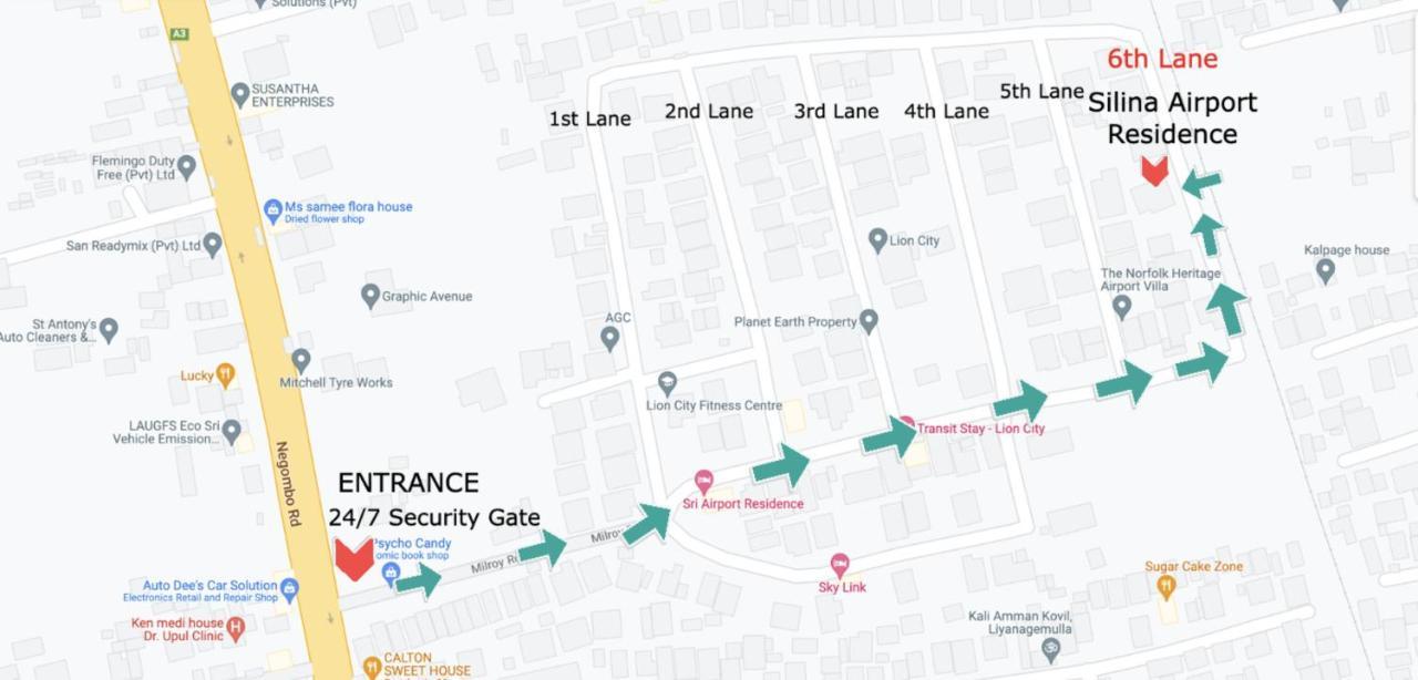 Silina Airport Transit Hotel & Residence Katunayaka Dış mekan fotoğraf